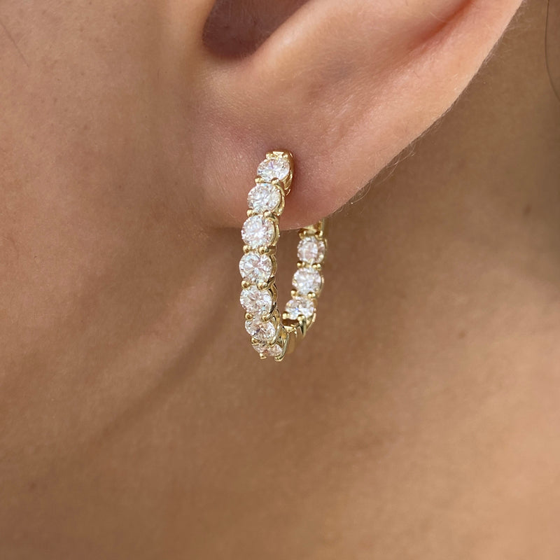 Diamond Earrings Earrings 1.8 ct Yellow Gold