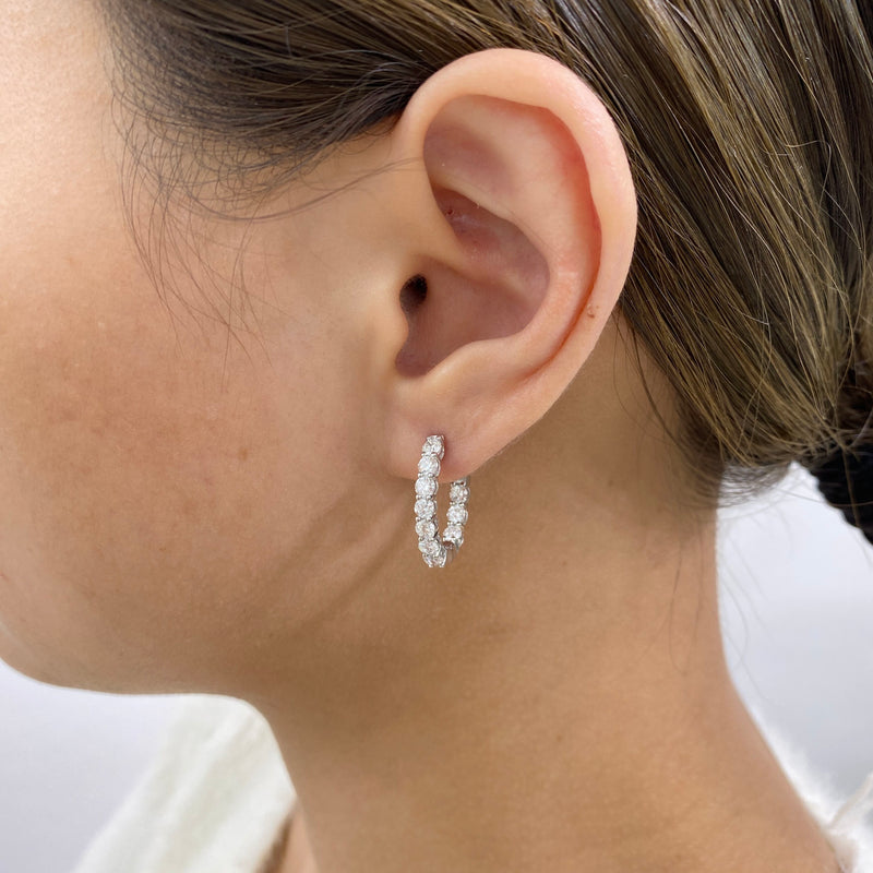 Diamond Earrings Earrings 1.8 ct White Gold