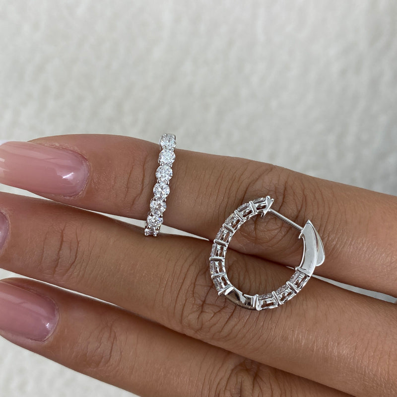 Diamond Earrings Earrings 1.8 ct White Gold