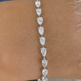 Diamond Tennis Bracelet 4.3 ct White Gold