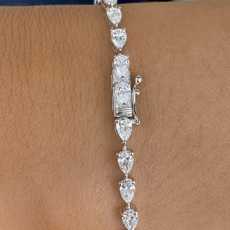 Diamond Tennis Bracelet 4.3 ct White Gold