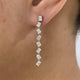 Diamond Drop Earrings 3 ct White Gold