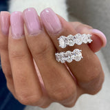 Diamond Ring 3.37 Carat White Gold 14K