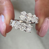 Diamond Ring 3.37 Carat White Gold 14K