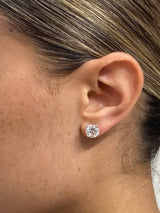 Diamond Stud Fashion Earrings 4 ct TCW, White Gold 14K