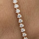 Diamond Tennis Bracelet 3.22 Carat Rose Gold 14K