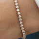 Diamond Tennis Bracelet 3.22 Carat Rose Gold 14K