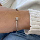 Diamond Bangle Bracelet 1 ct White Gold