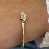 Diamond Bangle Bracelet 0.7 ct Yellow Gold