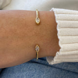 Diamond Bangle Bracelet 0.70 ct Yellow Gold