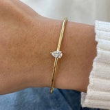 Diamond Bangle Bracelet 0.8 ct Yellow Gold