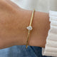 Diamond Bangle Bracelet 0.8 ct Yellow Gold