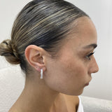 Diamond Hoop Earrings 2.02 Carat White Gold 14K