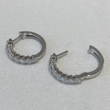 Diamond Hoop Earrings 2.02 Carat White Gold 14K