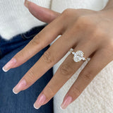 Ofelia Ring 3.8 ct TCW , Solid Gold 14k