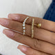 Diamond Climber Earrings 1.2 ct Yellow Gold