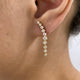 Diamond Climber Earrings 1.2 ct Yellow Gold