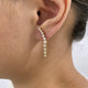 Diamond Climber Earrings 1.2 ct Yellow Gold