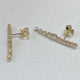 Diamond Climber Earrings 1.29 Carat Yellow Gold 14K