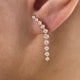 Diamond Climber Earrings 1.2 ct Rose Gold