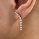 Diamond Climber Earrings 1.2 ct Rose Gold