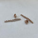 Diamond Climber Earrings 1.28 Carat Rose Gold 14K