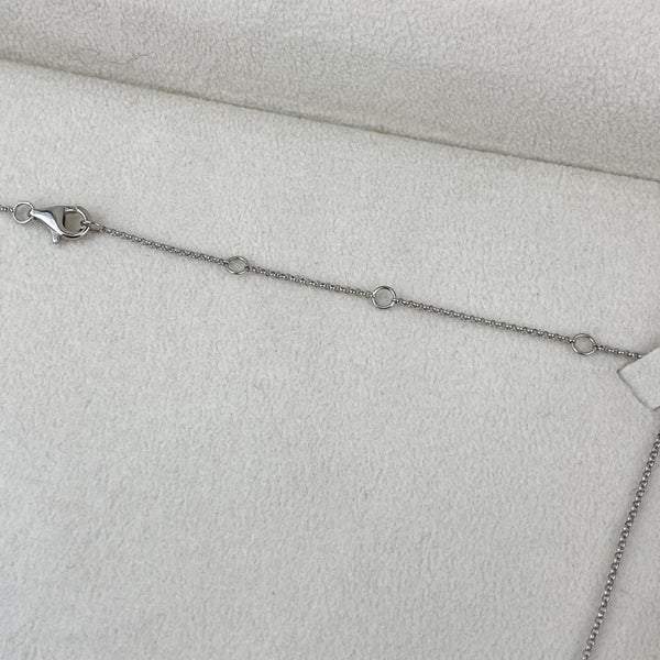 Diamond Chain Necklace 1.06 Carat White Gold 14K