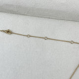 Diamond Chain Necklace 0.69 Carat Yellow Gold 14K