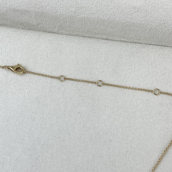 Diamond Chain Necklace 0.69 Carat Yellow Gold 14K