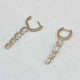 Diamond Drop Earrings 2.21 Carat Yellow Gold 14K