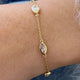 Diamond Chain Bracelet 0.87 Carat Yellow Gold 14K