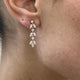Diamond Drop Earrings 1.62 Carat Rose Gold 14K
