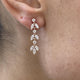 Diamond Drop Earrings 1.62 Carat Rose Gold 14K