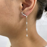 Diamond Drop Earrings 1.4 ct White Gold