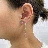Diamond Drop Earrings 1.4 ct White Gold