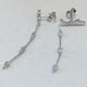 Diamond Drop Earrings 1.46 Carat White Gold 14K