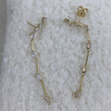 Diamond Drop Earrings 1.4 ct Yellow Gold