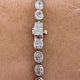 Diamond Tennis Bracelet 4.05 Carat White Gold 14K