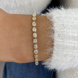 Diamond Tennis Bracelet 4 ct Yellow Gold