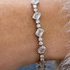 Diamond Tennis Bracelet 7.61 Carat White Gold 14K
