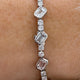 Diamond Tennis Bracelet 7.61 Carat White Gold 14K