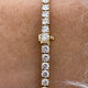 Diamond Tennis Bracelet 5.80 Carat Yellow Gold 14K