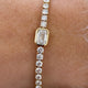 Diamond Tennis Bracelet 5.80 Carat Yellow Gold 14K