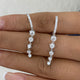 Diamond Dangle Earrings 1.2 ct White Gold