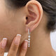 Diamond Dangle Earrings 1.2 ct White Gold