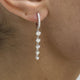 Diamond Drop Earrings 1.27 Carat White Gold 14K