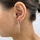 Diamond Drop Earrings 1.2 ct Yellow Gold