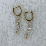 Diamond Drop Earrings 1.2 ct Yellow Gold