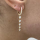 Diamond Drop Earrings 1.28 Carat Yellow Gold 14K
