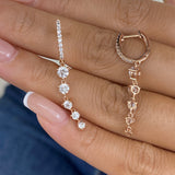 Diamond Drop Earrings 1.3 ct Rose Gold